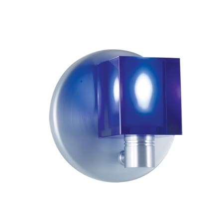 A large image of the Jesco Lighting WS292 Satin Nickel / Cobalt Blue