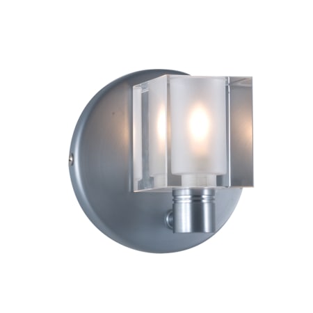 A large image of the Jesco Lighting WS292 Satin Nickel / Crystal