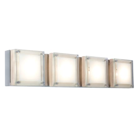 A large image of the Jesco Lighting WS306L-4 Chrome / Birch