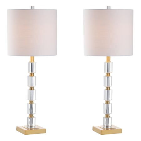 A large image of the JONATHAN Y Lighting JYL5001A-SET2 Clear / Brass