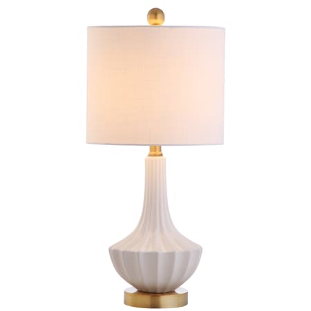 A large image of the JONATHAN Y Lighting JYL1030A Brass / White