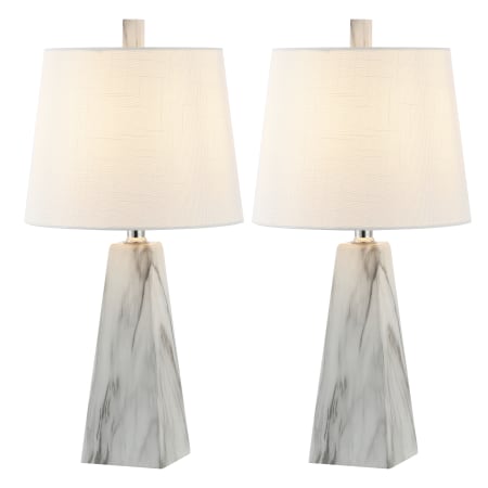 A large image of the JONATHAN Y Lighting JYL1037 White Marble