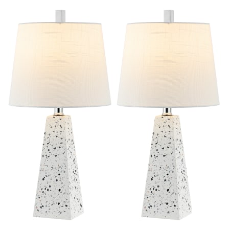 A large image of the JONATHAN Y Lighting JYL1037 White Terrazzo
