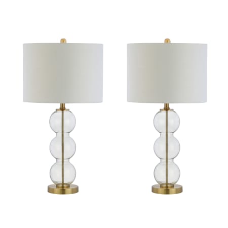 A large image of the JONATHAN Y Lighting JYL1070 Clear / Brass