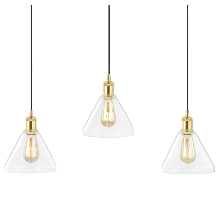 A large image of the JONATHAN Y Lighting JYL1123 Brass Gold / Black