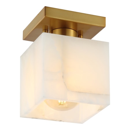 A large image of the JONATHAN Y Lighting JYL1202 White Marbling / Brass Gold