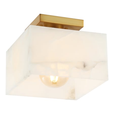 A large image of the JONATHAN Y Lighting JYL1203 White Marbling / Brass Gold