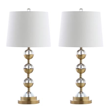 A large image of the JONATHAN Y Lighting JYL2049 Clear / Brass Gold