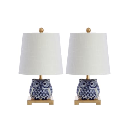 A large image of the JONATHAN Y Lighting JYL3014-SET2 Blue / White