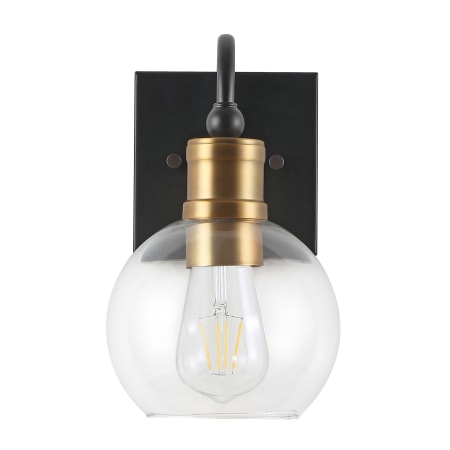 A large image of the JONATHAN Y Lighting JYL3526 Black / Brass Gold