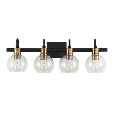 A large image of the JONATHAN Y Lighting JYL3529 Black / Brass Gold