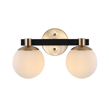 A large image of the JONATHAN Y Lighting JYL3541 Brass Gold / Black