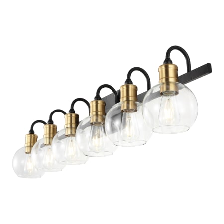 A large image of the JONATHAN Y Lighting JYL3557 Black / Brass Gold