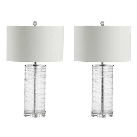A large image of the JONATHAN Y Lighting JYL4016B-SET2 Chrome / Clear