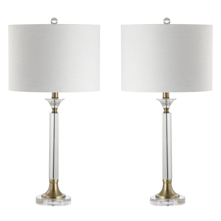 A large image of the JONATHAN Y Lighting JYL5039 Clear / Brass Gold