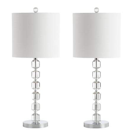 A large image of the JONATHAN Y Lighting JYL5053-SET2 Chrome / Clear