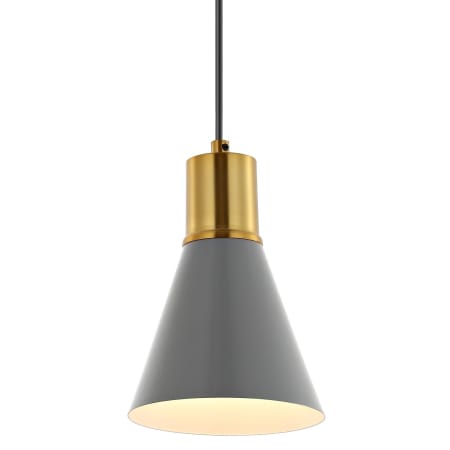 A large image of the JONATHAN Y Lighting JYL6131 Gray / Brass Gold