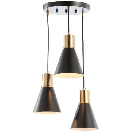 A large image of the JONATHAN Y Lighting JYL6133 Black / Brass Gold