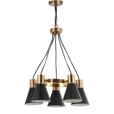 A large image of the JONATHAN Y Lighting JYL6135 Black / Brass Gold