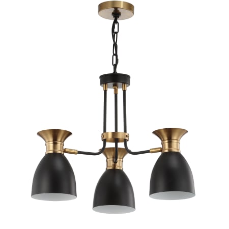 A large image of the JONATHAN Y Lighting JYL6137 Black / Brass Gold