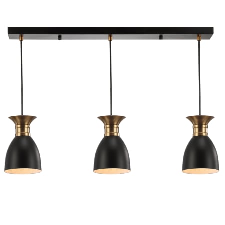 A large image of the JONATHAN Y Lighting JYL6138 Black / Brass Gold