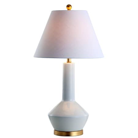 A large image of the JONATHAN Y Lighting JYL6207 White / Brass