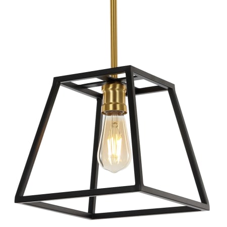 A large image of the JONATHAN Y Lighting JYL6509 Black / Brass Gold