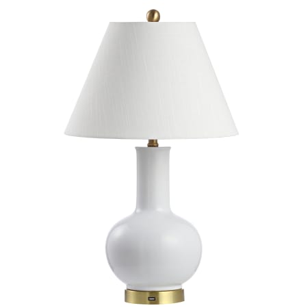 A large image of the JONATHAN Y Lighting JYL6600 White / Brass Gold