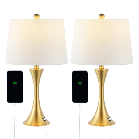 A large image of the JONATHAN Y Lighting JYL6621 Brass Gold