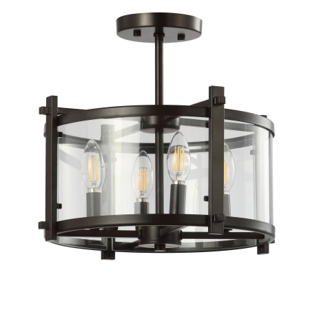 A large image of the JONATHAN Y Lighting JYL6700 Oil Rubbed Bronze / Clear