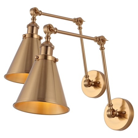 A large image of the JONATHAN Y Lighting JYL7460-SET2 Brass Gold