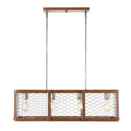 A large image of the JONATHAN Y Lighting JYL7519 Brown / Silver