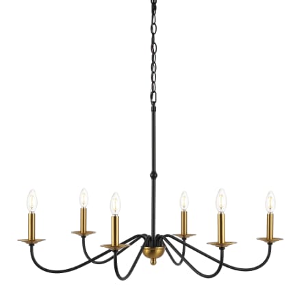 A large image of the JONATHAN Y Lighting JYL7559 Black / Brass Gold