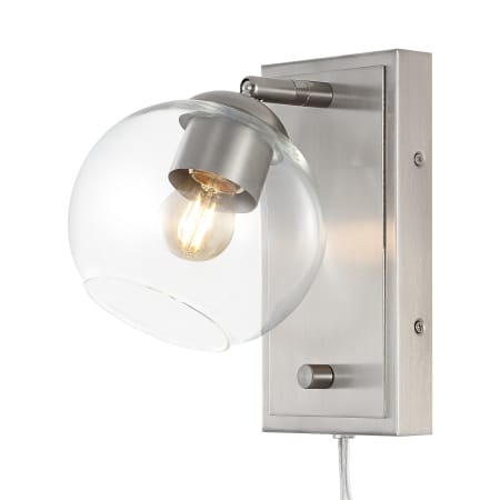 A large image of the JONATHAN Y Lighting JYL7567 Nickel / Clear