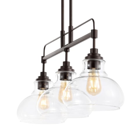 A large image of the JONATHAN Y Lighting JYL7589 Oil Rubbed Bronze / Clear