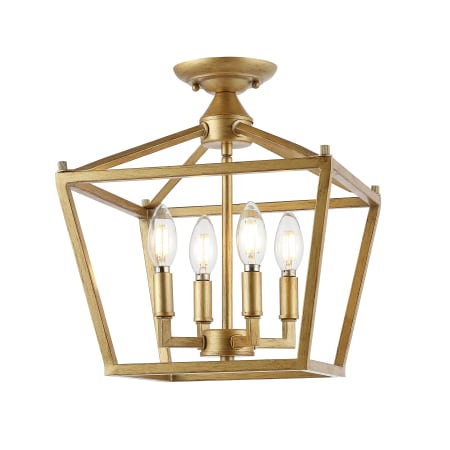 A large image of the JONATHAN Y Lighting JYL7610 Brass Gold
