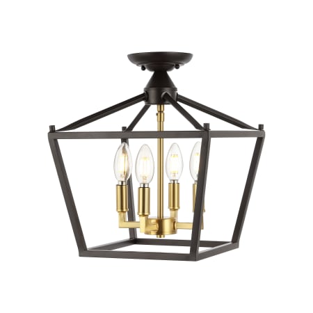 A large image of the JONATHAN Y Lighting JYL7610 Oil Rubbed Bronze / Brass Gold