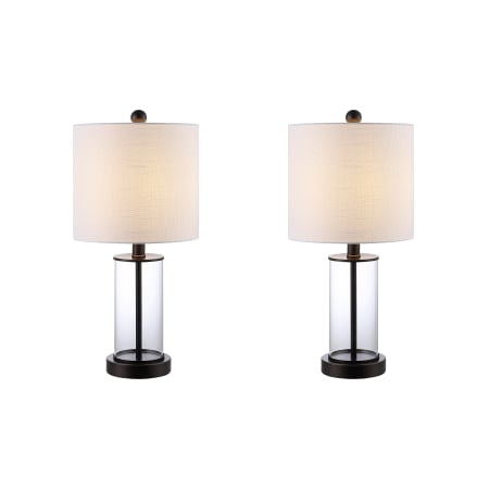 A large image of the JONATHAN Y Lighting JYL8500-SET2 Oil Rubbed Bronze / Clear