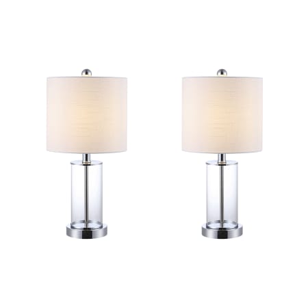 A large image of the JONATHAN Y Lighting JYL8500-SET2 Chrome / Clear