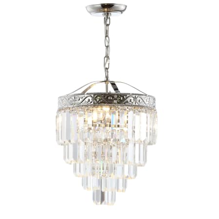 A large image of the JONATHAN Y Lighting JYL9006 Polished Nickel / Clear