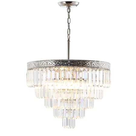 A large image of the JONATHAN Y Lighting JYL9007 Polished Nickel / Clear