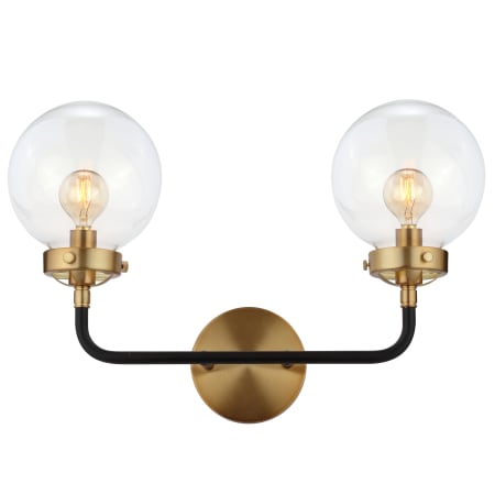 A large image of the JONATHAN Y Lighting JYL9010 Black / Brass