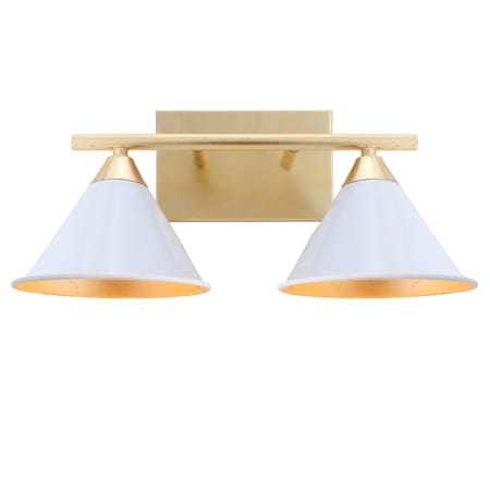 A large image of the JONATHAN Y Lighting JYL9013 White / Gold
