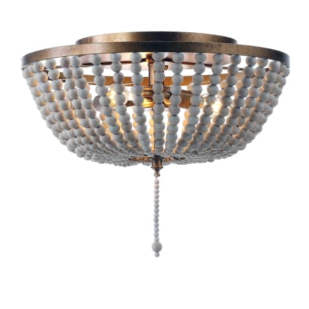 A large image of the JONATHAN Y Lighting JYL9019 Antique Gold / Cream