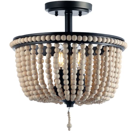 A large image of the JONATHAN Y Lighting JYL9020 Black / Light Taupe