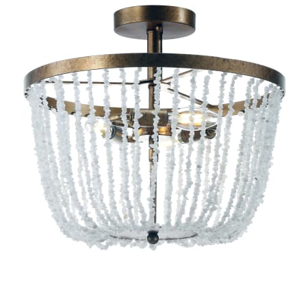 A large image of the JONATHAN Y Lighting JYL9021 Antique Gold / White