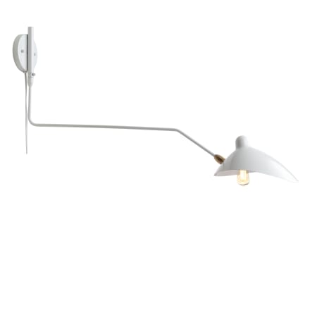 A large image of the JONATHAN Y Lighting JYL9067 White / Brass Gold