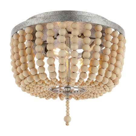 A large image of the JONATHAN Y Lighting JYL9074 Antique Silver / Cream