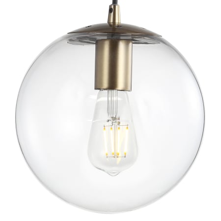 A large image of the JONATHAN Y Lighting JYL9528 Brass / Clear