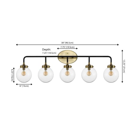 A large image of the JONATHAN Y Lighting JYL9555A Alternate Image